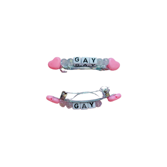 hair clips - gay (pink)