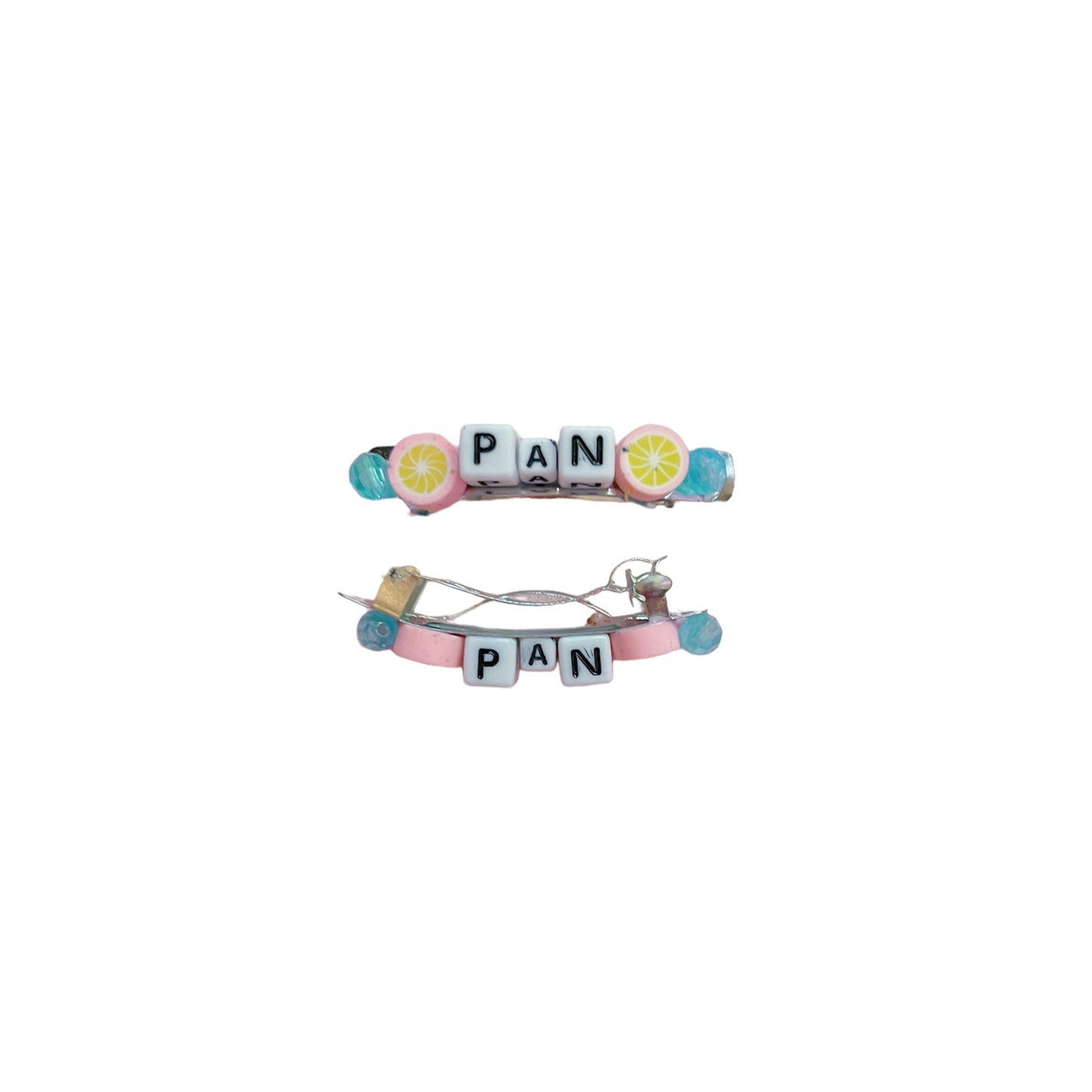 hair clips - pan (pink / yellow / blue)