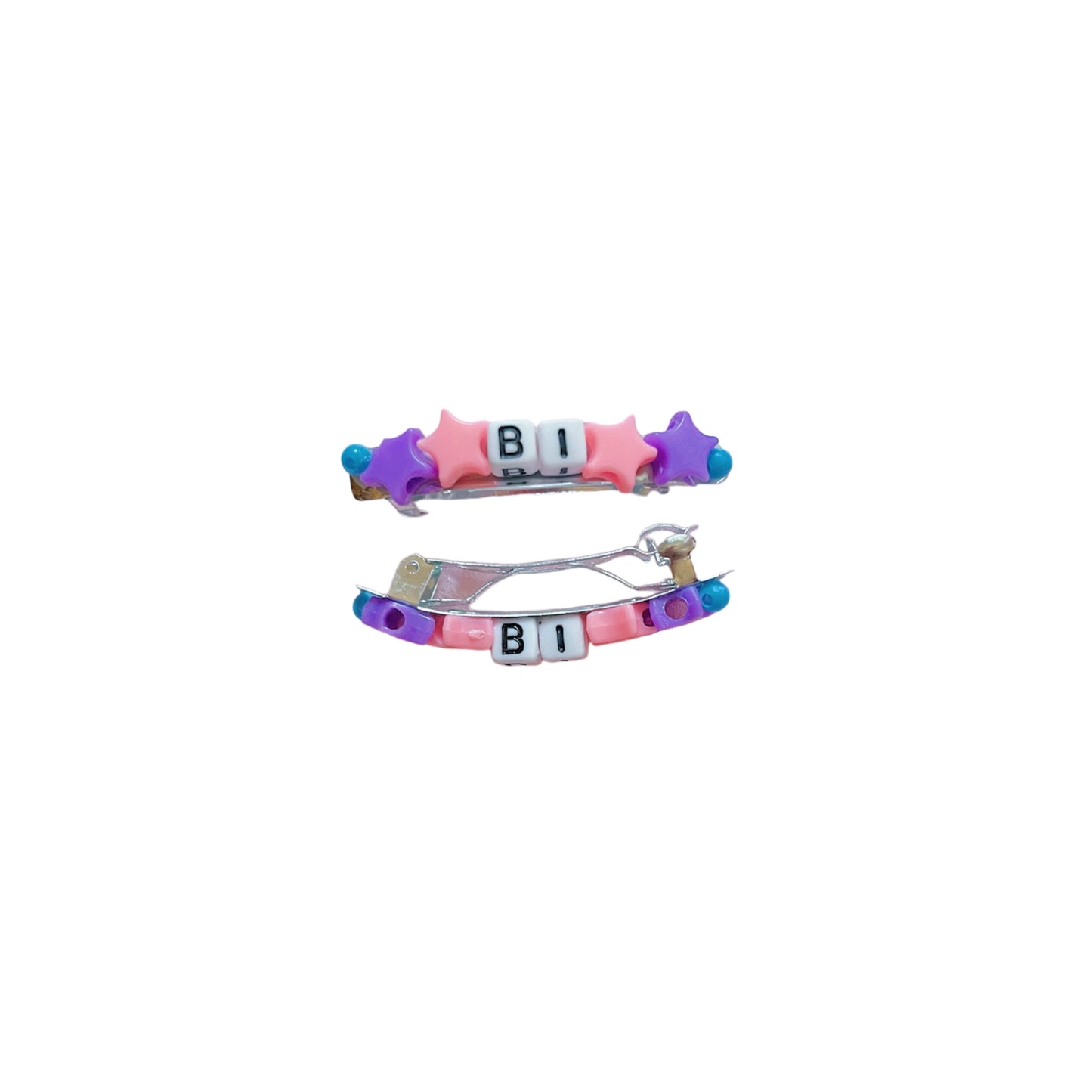 hair clips - bi (blue / purple / pink)