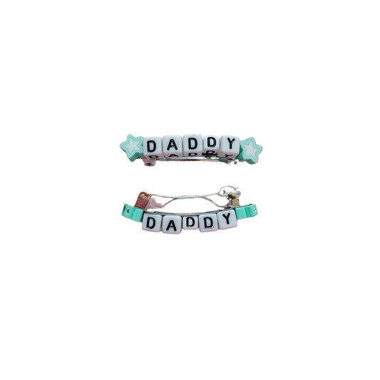 hair clips - daddy (blue)