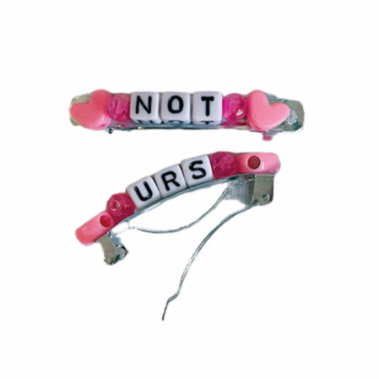 hair clips - not urs (pink)