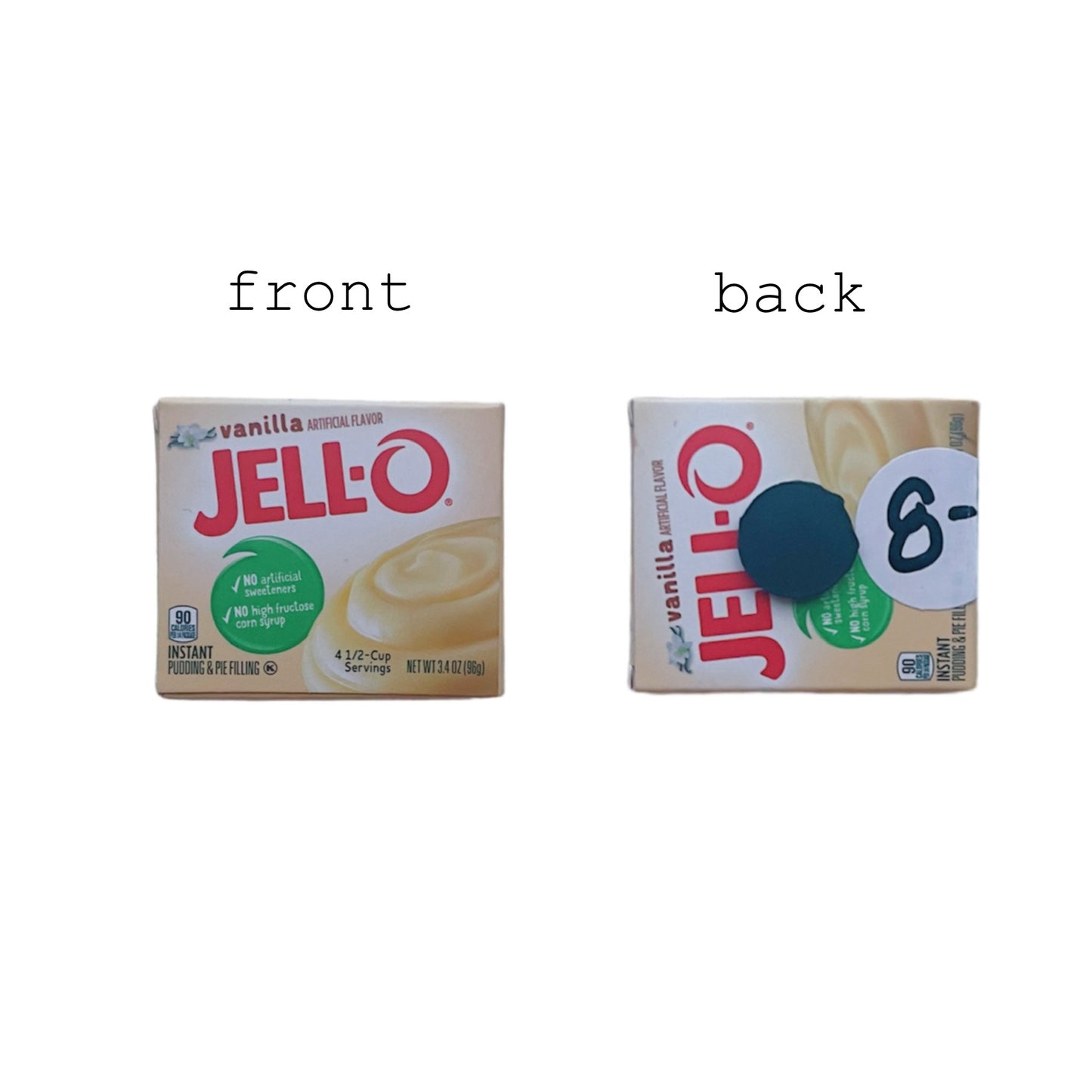 magnets - jell-o vanilla pudding